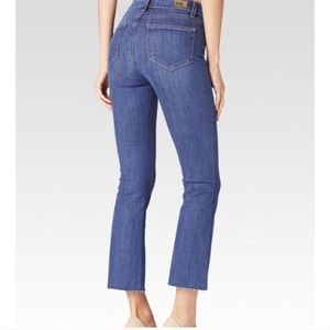 PAIGE Colette crop flair with raw hem